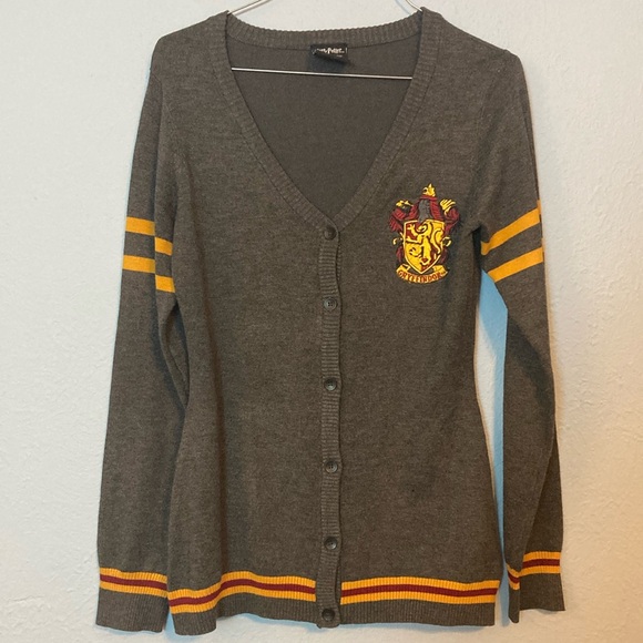 Harry Potter Womens Juniors Size S Gryffindor House Crest Knit Cardigan Sweater - Picture 3 of 12